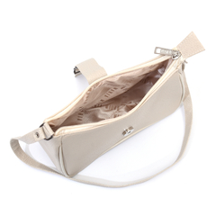 Bolsa Maria Milão Baguete Fivela Off-White