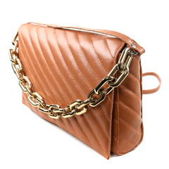 Bolsa Maria Milão Matelassê Corrente Caramelo - loja online
