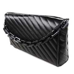 Bolsa Maria Milão Matelassê Corrente Preta - Maria Milão