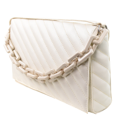 Bolsa Maria Milão Matelassê Corrente Off-White - Maria Milão