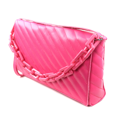 Bolsa Maria Milão Matelassê Corrente Pink - Maria Milão