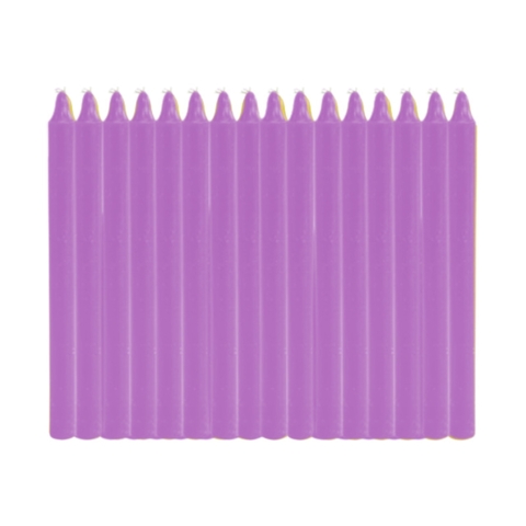 1 Kg Vela Palito Lilas Lisa 18cm 100% Parafina