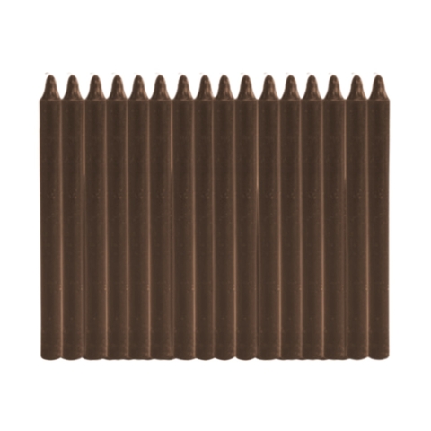 1 Kg Vela Palito Marrom Lisa 18cm 100% Parafina