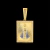 Pingente Plaquinha N. Sra. Aparecida M 4x3cm Banhado A Ouro 18k