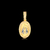 Pingente Plaquinha Oval N. Sra. Aparecida Cravejado P 2,5x1,5cm Banhado A Ouro 18k
