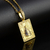 Pingente Plaquinha N. Sra. Aparecida Cravejado P 2,5x2cm Banhado A Ouro 18k - comprar online