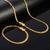 Kit Corrente e Pulseira Cadeado Duplo 4mm Fecho Duplo Banhado A Ouro 18k - comprar online