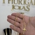 Kit Corrente Cadeado 1,5mm e Pingente Crucifixo Jesus Na Cruz 3D 2,5x1,5cm Banhado A Ouro 18k