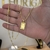 Kit Corrente Cadeado Alongado 2mm Fecho Bomba e Pingente Plaquinha de Letra 2x1,3cm Banhado A Ouro 18k - loja online