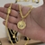 Imagem do Kit Corrente Lacraia 4mm Fecho Duplo e Pingente Medalha N. Sra. Aparecida Cravejado P 2,5x2,5cm Banhado A Ouro 18k