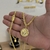 Kit Corrente Lacraia 4mm Fecho Duplo e Pingente Medalha N. Sra. Aparecida Cravejado P 2,5x2,5cm Banhado A Ouro 18k