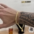 Imagem do Kit Corrente e Pulseira Grumet Flat 4mm Fecho Duplo Banhado A Ouro 18k