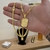 Kit Corrente Lacraia 4mm Fecho Duplo e Pingente Plaquinha De Letra 3x2,2cm Banhado A Ouro 18k - loja online