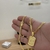 Imagem do Kit Corrente Lacraia 4mm Fecho Duplo e Pingente Plaquinha De Letra 3x2,2cm Banhado A Ouro 18k