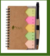 Caderno com Adesivos Autocolantes e Caneta