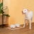 COMEDOURO DE CERÂMICA COM BASE DE BAMBU PARA PETS - comprar online