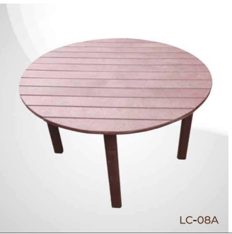 MESA REDONDA COM 4 PÉS DE MADEIRA ECOLÓGICA