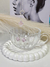 Conjunto Pendurado Van Cleef Rosa - Banho Prata 925