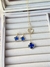 Conjunto Van Cleef Azul Escuro - Banho de Ouro 18k - comprar online