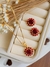 Conjunto Redondo Cravejado Vermelho - Banho de Ouro 18k