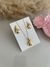 Conjunto Gota Vírgula M - Banho de Ouro 18k