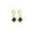 Argolinha Van Cleef Preto- Banho de Ouro 18k
