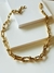 Choker Elo Cadeado Tendência - Banho De Ouro 18k