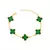 Pulseira Van Cleef Verde - Banho de Ouro 18k