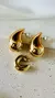 Brinco Gota Pérola + Piercing Fake - Banho de Ouro 18k
