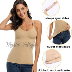 Musculosa reductora bretel fino - Lenceria Maria Vallejo