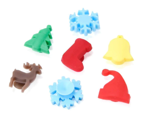 Marcador de Copo Natalino Ventosa Sortido c/ 6pcs 4cm