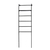 Rack de Piso para Toalhas com 5 Hastes e Prateleiras Preta 44x150Cm Metal