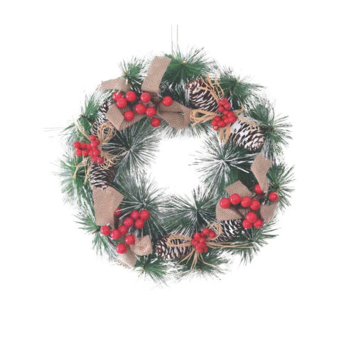 Guirlanda Decorativa Pinha Frutos DEUKO 30cm Enfeite de Natal