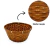 Cesto de Palha Natural Trancado RD - 27 x 12 cm - comprar online