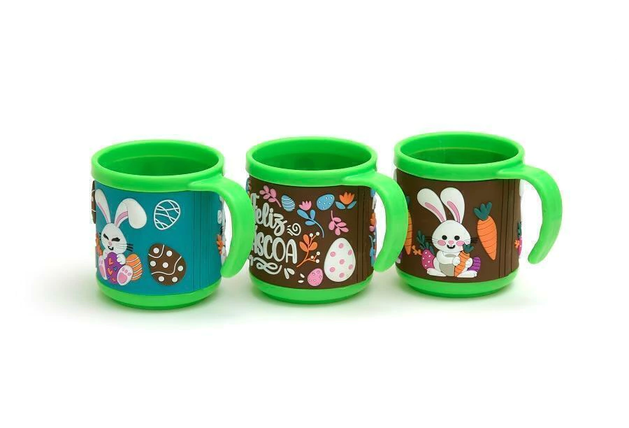 Caneca de Páscoa Sortida com Coelhinho 220ml - 8x7,3cm