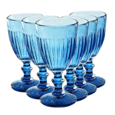 Conjunto de Taças de Vidro Blue Athena de 340ML com 6 Peças