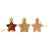 Kit Estrela Brilho Fosca Glitter 4CM - 12 Peças