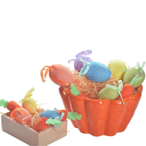 Cachepot Cenoura Kizil Decorativo - 20 x 20 x 11 cm