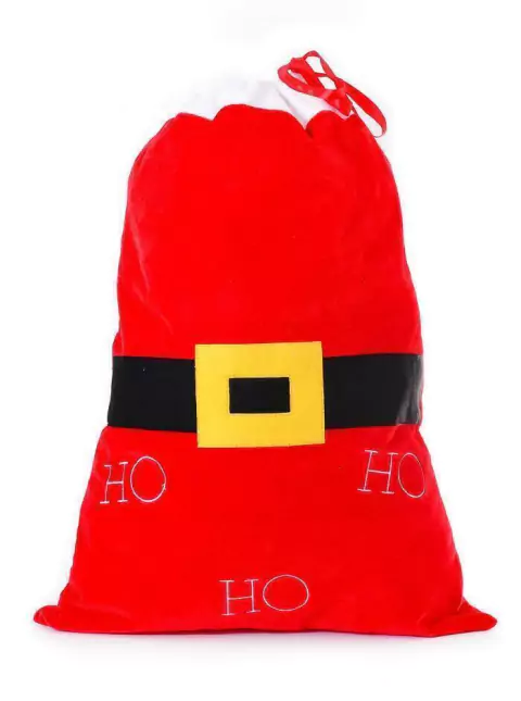 Saco Presente Noel Cinto em Poliéster 1PC 47x67cm Decoração de Natal