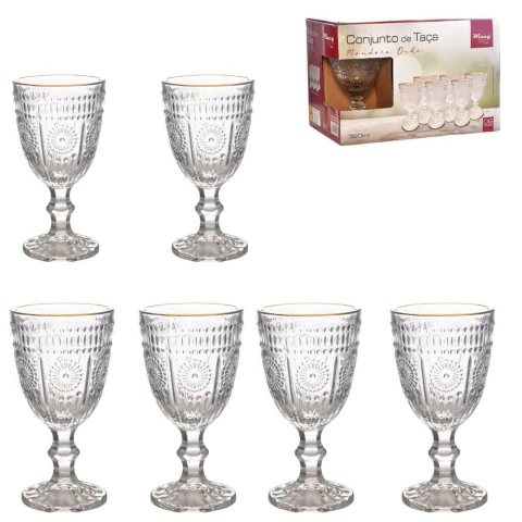 Conjunto Taça Mondoro Duke Vidro 320ml 6pcs