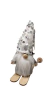 Enfeite de Mesa Papai Noel Sueco SKI com Lantejoulas 15x7x12 cm Decoração de Natal