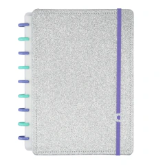 Caderno Inteligente Lets Glitter Silver 2.0 Medio
