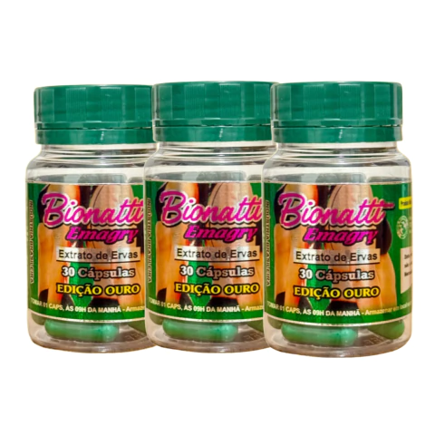 KIT PARA 3 MESES BIONATTI EMAGRY 30 CAPS.