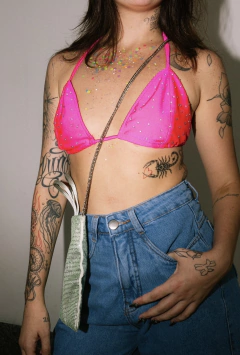 TOP BIQUINI STRASS PINK