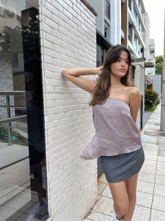 BLUSA LENÇO GRAFITE - Soul Chic