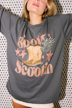 TEE BOOTS OVERSIZED CINZA - comprar online