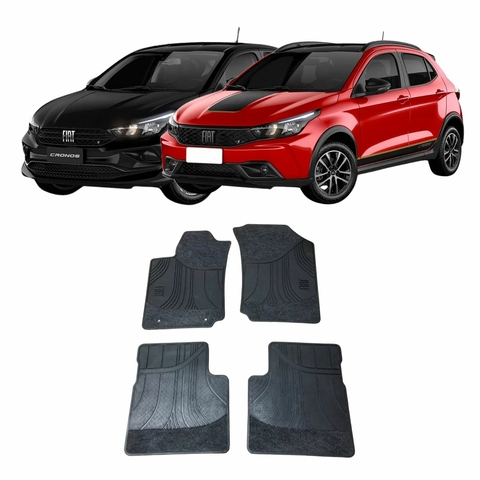 Jogo Tapete Carpete Borracha Argo Cronos Fiat Original (52159113)