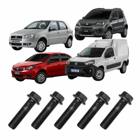 5 Parafuso Polia Engrenagem Virabrequim Fiat Palio 1.3 Orig