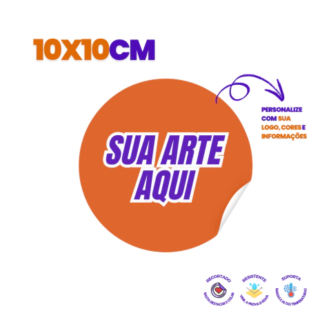 Adesivos Redondos 10x10cm - comprar online
