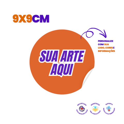Adesivos Redondos 9x9cm - comprar online